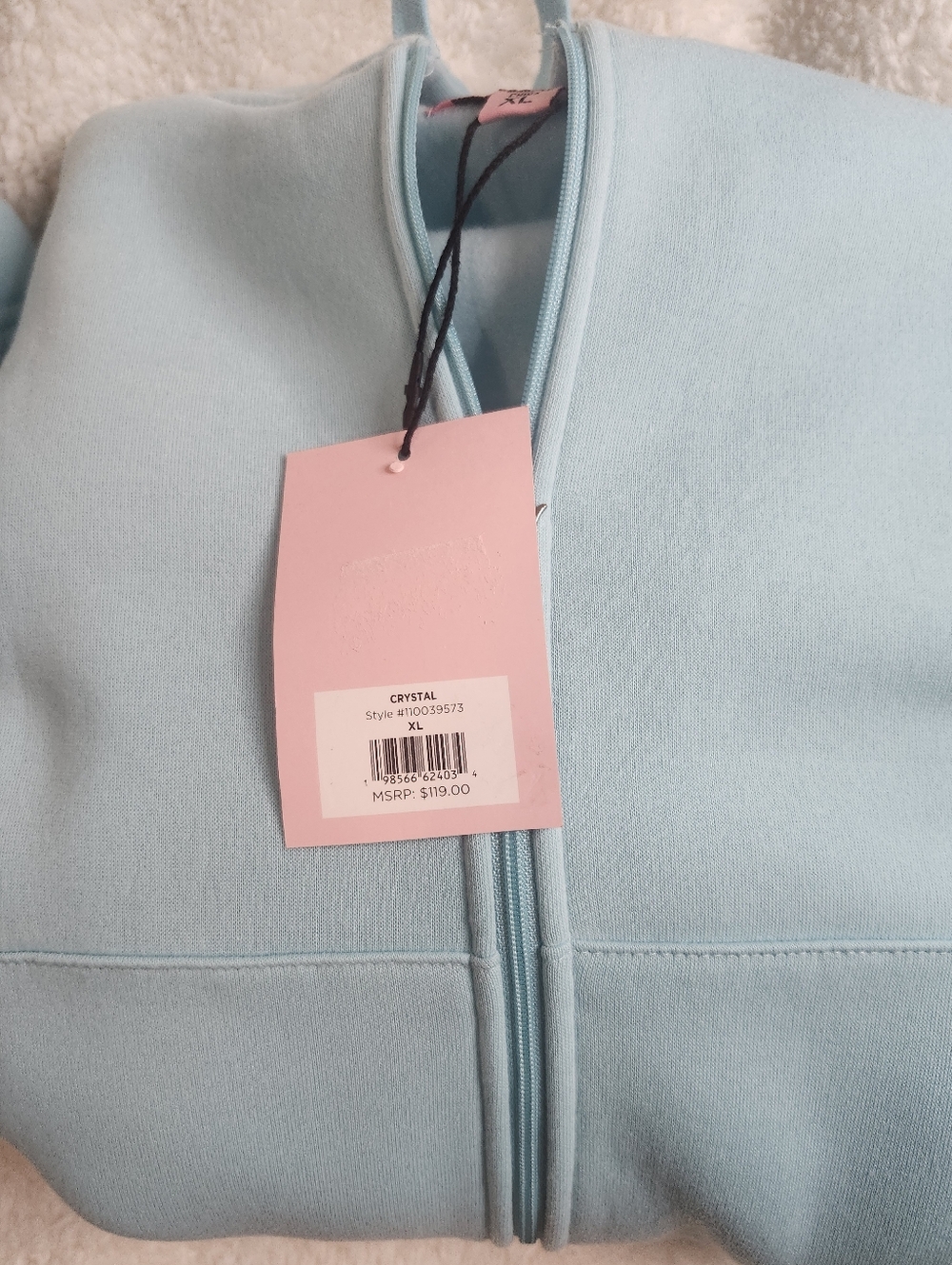 Juicy Couture Sweatpant Set XL Baby Blue Zip Hoodie & Joggers Set - Picture 4 of 9